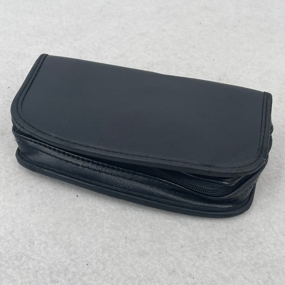 Ray-Ban Black Leather Zippered Sunglass Case Shell Eyewear Protector